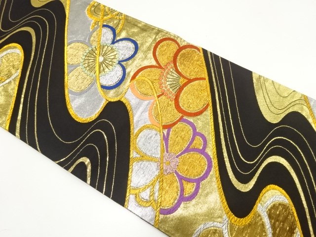 JAPANESE FUKURO OBI FOR FURISODE / WOVEN UME